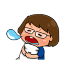 Nerd funny girl（個別スタンプ：33）