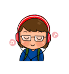 Nerd funny girl（個別スタンプ：35）
