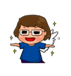 Nerd funny girl（個別スタンプ：36）