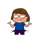 Nerd funny girl（個別スタンプ：37）