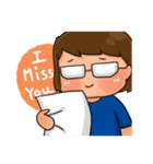 Nerd funny girl（個別スタンプ：38）