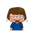Nerd funny girl（個別スタンプ：40）