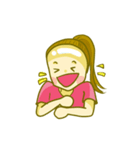 bald head girl（個別スタンプ：14）