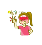 bald head girl（個別スタンプ：16）