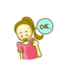 bald head girl（個別スタンプ：22）