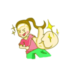 bald head girl（個別スタンプ：27）
