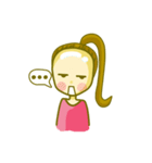 bald head girl（個別スタンプ：34）