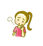 bald head girl（個別スタンプ：35）