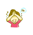 bald head girl（個別スタンプ：37）