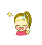 bald head girl（個別スタンプ：40）