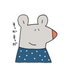 水玉服のねずみ（個別スタンプ：1）