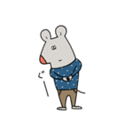 水玉服のねずみ（個別スタンプ：4）