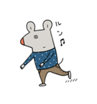 水玉服のねずみ（個別スタンプ：5）