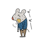 水玉服のねずみ（個別スタンプ：6）