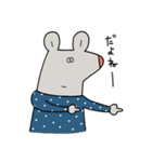 水玉服のねずみ（個別スタンプ：16）