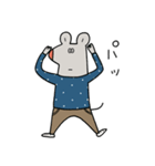水玉服のねずみ（個別スタンプ：20）