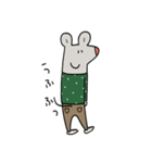 水玉服のねずみ（個別スタンプ：26）