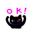 理系猫クロ。（個別スタンプ：3）