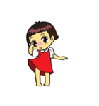 cute girl and cockroach（個別スタンプ：12）