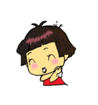 cute girl and cockroach（個別スタンプ：18）