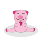One of us: The Plump Pink, Love yoga！（個別スタンプ：4）