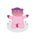 One of us: The Plump Pink, Love yoga！（個別スタンプ：6）