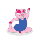 One of us: The Plump Pink, Love yoga！（個別スタンプ：15）