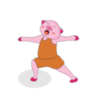 One of us: The Plump Pink, Love yoga！（個別スタンプ：16）