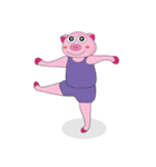 One of us: The Plump Pink, Love yoga！（個別スタンプ：32）