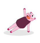 One of us: The Plump Pink, Love yoga！（個別スタンプ：38）