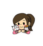 ねこ姉妹（個別スタンプ：40）