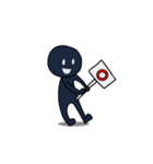 シンプルブルーマン（個別スタンプ：9）