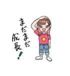 a bold adventure of a positive girl（個別スタンプ：26）