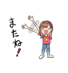 a bold adventure of a positive girl（個別スタンプ：40）