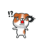 狆の感情豊かな日常生活。（個別スタンプ：6）
