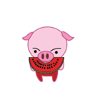 Pink Pig Wearing a Red Pants animate（個別スタンプ：4）