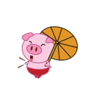 Pink Pig Wearing a Red Pants animate（個別スタンプ：7）