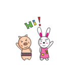 Piggy ＆ Angie,,Let's have FUN！！！（個別スタンプ：1）