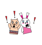 Piggy ＆ Angie,,Let's have FUN！！！（個別スタンプ：9）