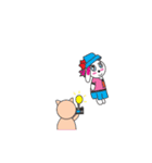 Piggy ＆ Angie,,Let's have FUN！！！（個別スタンプ：10）