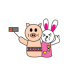 Piggy ＆ Angie,,Let's have FUN！！！（個別スタンプ：19）