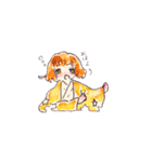 お着物のようせいたち（個別スタンプ：1）
