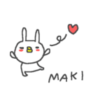 マキちゃんズ基本セットMaki cute rabbit（個別スタンプ：22）