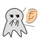 黒と白のフロート（個別スタンプ：2）