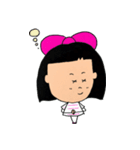 おかっぱー子 りぼんヌ（個別スタンプ：19）