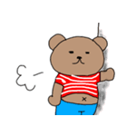 Bear border shirt（個別スタンプ：15）