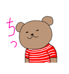 Bear border shirt（個別スタンプ：18）