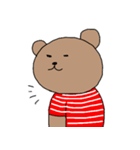 Bear border shirt（個別スタンプ：20）