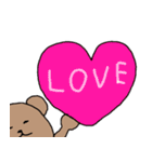 Bear border shirt（個別スタンプ：37）