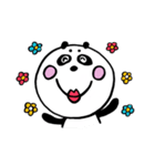 まろ眉毛のパンダさん（個別スタンプ：1）